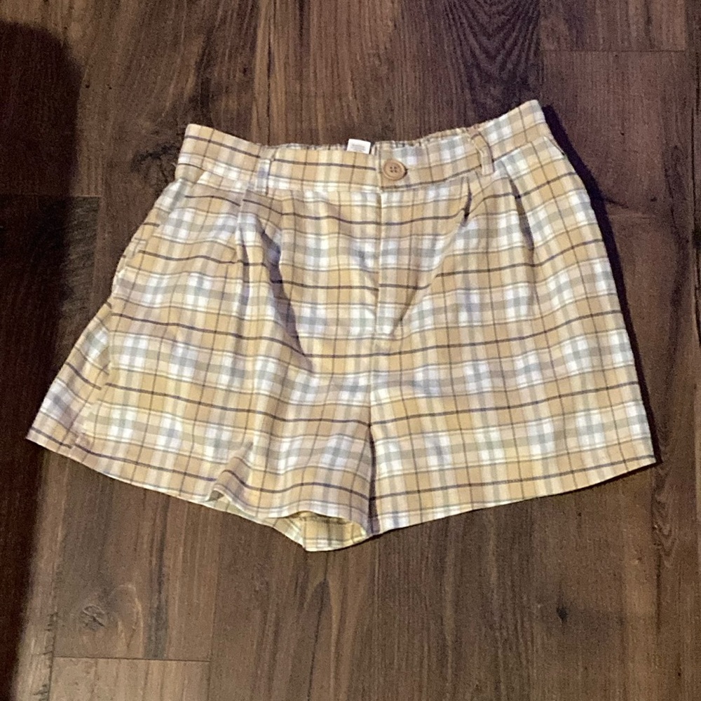 Full Tilt Size 5 Plaid Tan Women's Shorts